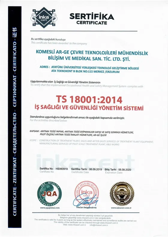 TS 18001:2014 belgesi